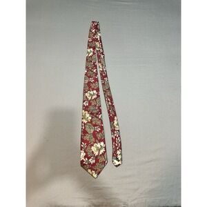 VTG Oleg‎ Cassini Maroon Floral Neck Tie